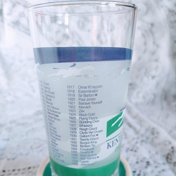 COLLECTIBLE MAY 4, 2002 KENTUCKY DERBY GLASS 128TH DERBY CHURCHILL DOWNS 5.25" - Picture 4 of 10